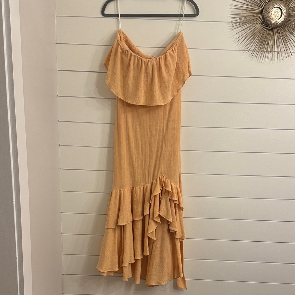 Free People Asymmetrical Peach Dress